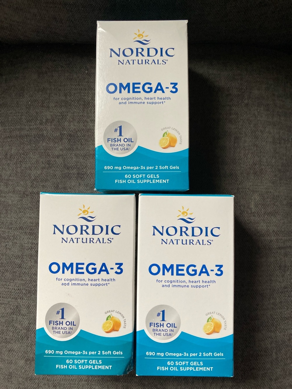 Nordic Naturals Omega-3 Fish Oil 60 Soft Gels 3 Pack Bundle Unopened
